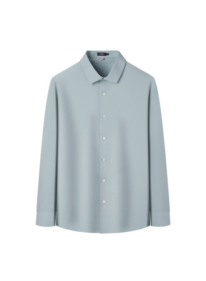 Firs Autumn New Long Sleeve Shirt Men Modal Wrinkle-free 3a Antibacterial Skin-friendly Machine Washable Business Casual Polo Shirt - Image 1