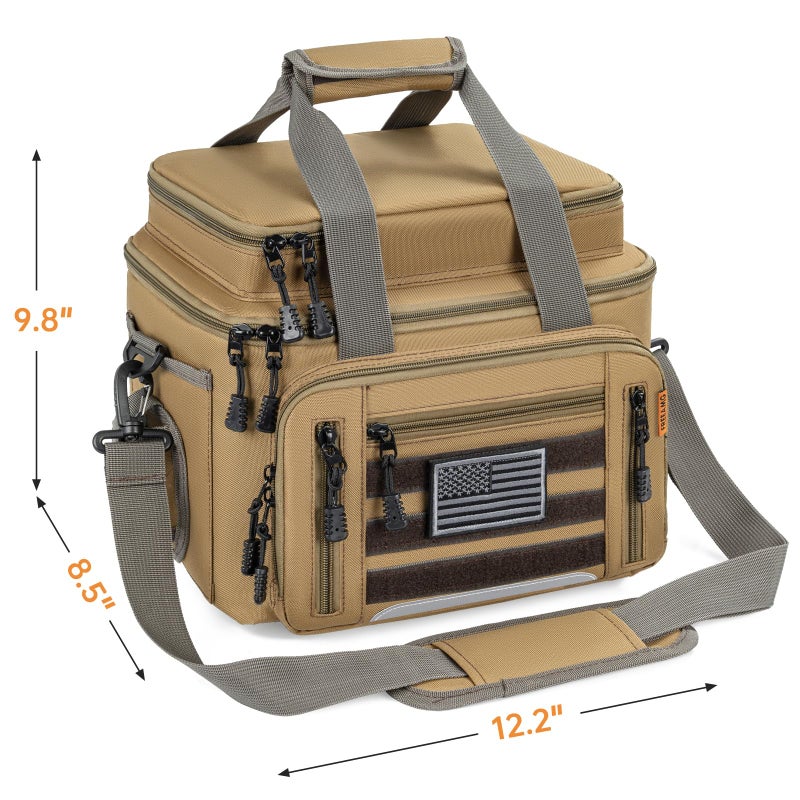 FREEAMG Fishing Tackle Bag - Holds 3400-3600 Size Tackle Boxes -Saltwater & Freshwater Fishing Bags - Padded Shoulder Strap Fishing Bags (Kahki) (Bag Only) - Image 2