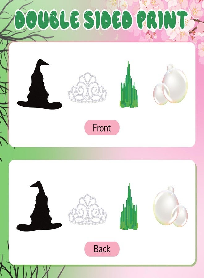 Arrowbash 300 Pcs Witch Theme Party Confetti Green and Pink Party Table Decorations Crown Hat Castle Bubble Confetti for Movie Birthday Baby Shower Bachelorette Witch Princess Gathering Supplies - Image 5