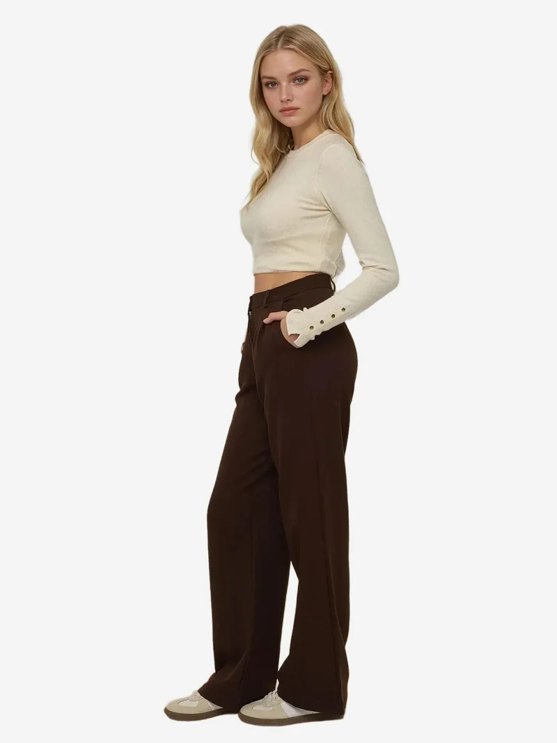 HICCUP Wide Leg Casual Trousers