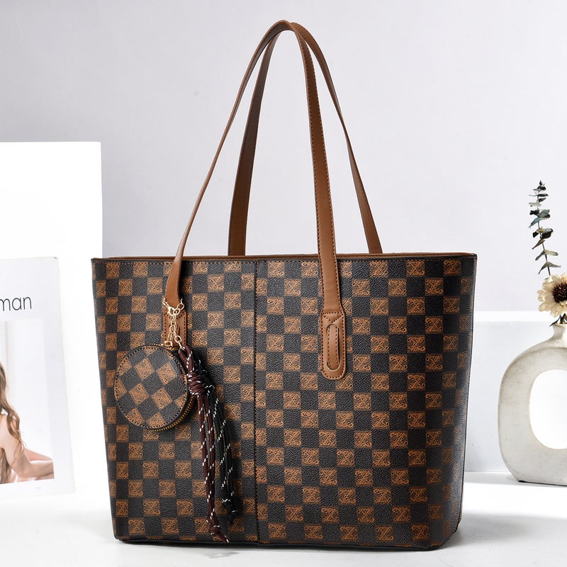 Tote Bag Classic Checkerboard Handbag Small Round Bag Hanging Ornaments Shoulder Bag Taizhou Women'S Bag Bags - Image 2