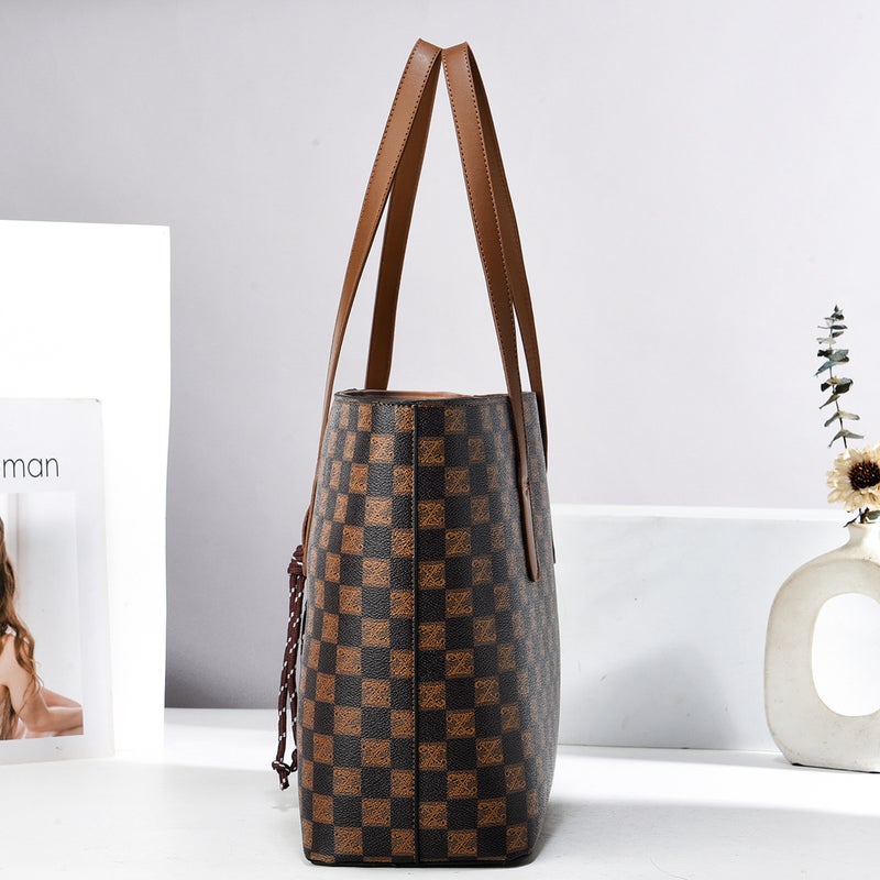 Tote Bag Classic Checkerboard Handbag Small Round Bag Hanging Ornaments Shoulder Bag Taizhou Women'S Bag Bags - Image 4