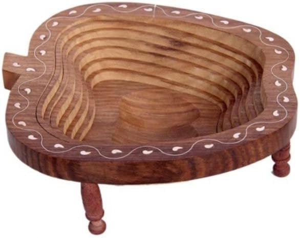 GURU JEE Foldable Handicraft Fruit Bowl Multi Purpose Apple Shape Basket Tray Showpiece Gifts Apple - Image 5