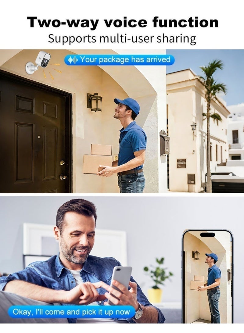 AOC  Indoor Wireless Security Camera, AI Image Enhanced 1080P to 2K-Like Clarity, Up to 7-Day Battery Life, Easy Magnetic Installation & Removal,Motion Detection, Two-Way Audio, Infrared Night Vision, Supports Up to 128GB TF Card, 2.4GHz Wi-Fi Only. - Image 5