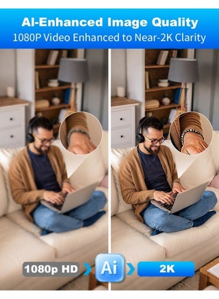 AOC  Indoor Wireless Security Camera, AI Image Enhanced 1080P to 2K-Like Clarity, Up to 7-Day Battery Life, Easy Magnetic Installation & Removal,Motion Detection, Two-Way Audio, Infrared Night Vision, Supports Up to 128GB TF Card, 2.4GHz Wi-Fi Only. - view 3