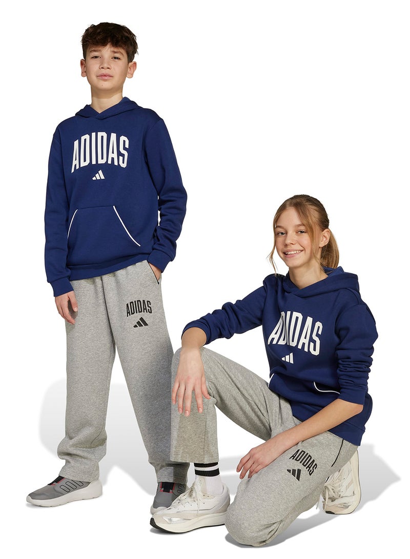 adidas بنطلون شبابي أساسي للموسم بطباعة جامعية - Image 4