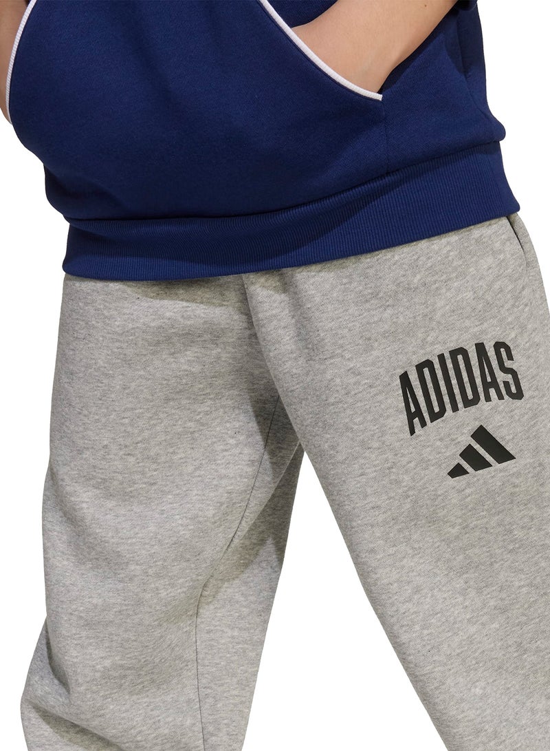 adidas بنطلون شبابي أساسي للموسم بطباعة جامعية - Image 3