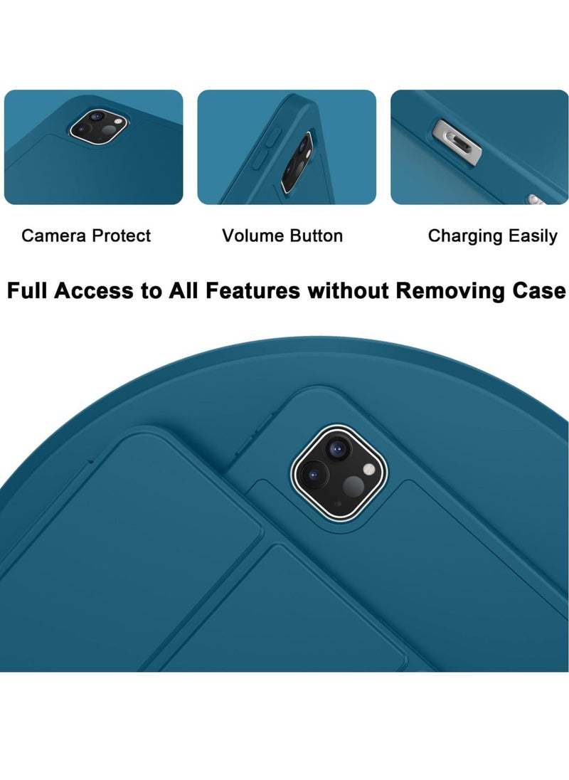 JAJEEK "2024 iPad Pro 11" Case (M4, 6th Gen) – Smart Case with Pencil Holder, Touch ID Support & Auto Wake/Sleep Function (Teal)" - Image 3