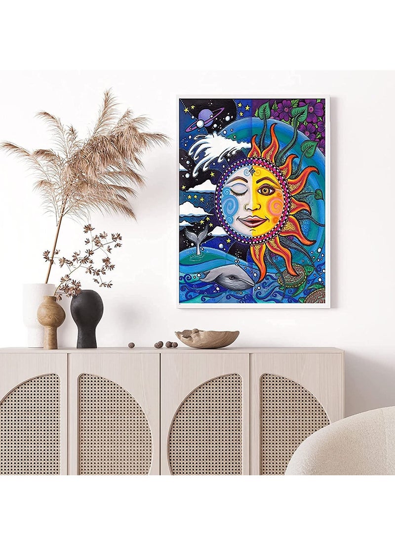 KASTWAVE DIY Diamond Painting Kit, 5D Diamond Painting by Number Home Decor Accessories with Painting Canvas Point Pen Adhesive Drill Tray Sealed Bags Drills for Brain Exercise Relax Decompress - Image 2