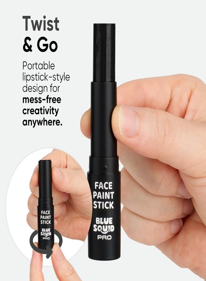 Blue Squid PRO Black Face Paint Stick - Waterproof Body Paint for Adults & Kids Eye Black Baseball, Eyeblack Softball - Vegan Hypoallergenic Twist-Up Non-Toxic Makeup Stick for Cosplay, Sports & SFX - Image 4