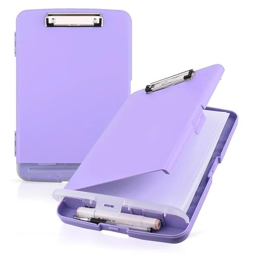 oddpod™ Moto Heavy Duty Clipboard with Side Opening/Clip Pad with Low Profile Clip for Dual Storage of A4 Papers and Pen Holder (Mauve) - Image 1