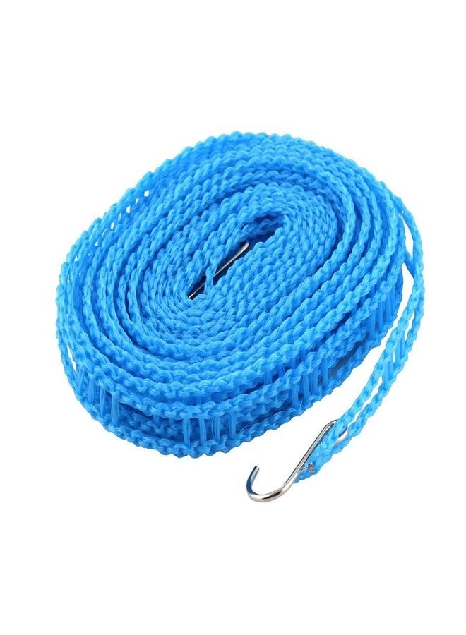 MiR MART 5 Meters Windproof Anti-Slip Clothes Washing Line Drying Nylon Rope with Hooks for Indoor Outdoor Laundry Perfect Windproof Clothes Line, Hanger for Camping Home - Image 5