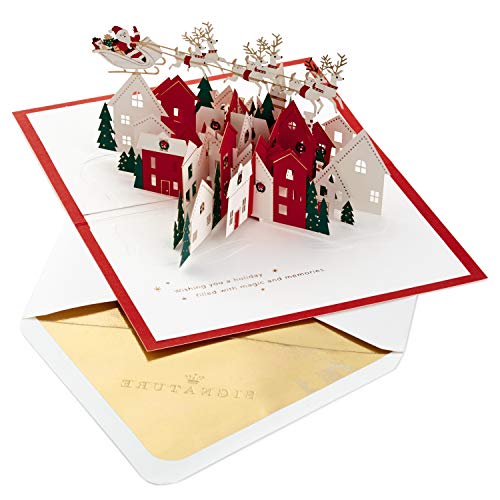 Hallmark Signature Paper Wonder Pop Up Christmas Card Santa and His Reindeer - Image 3