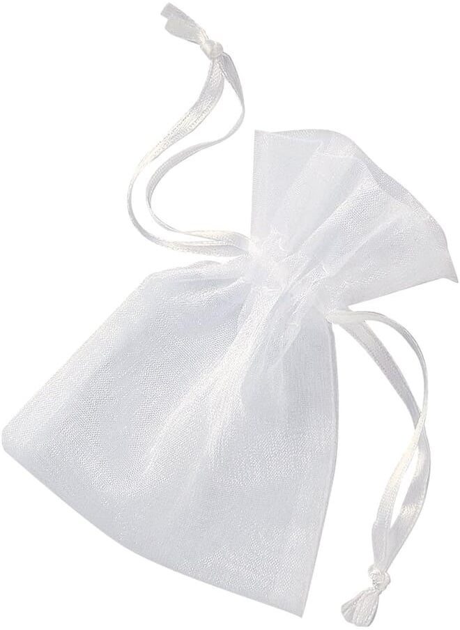 Unique Party Sheer Drawstring Organza Pouches, 4ct 