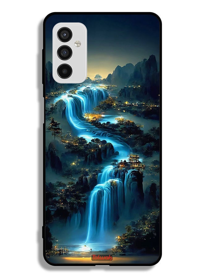 Tolwak Samsung Galaxy M52 5G Protective Case Cover Waterfall Art - Image 2