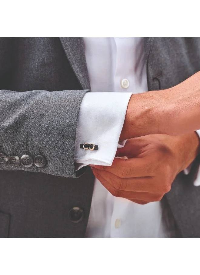 شيروتي 1881 Tuberutii  Black and Brown Cufflinks for Men