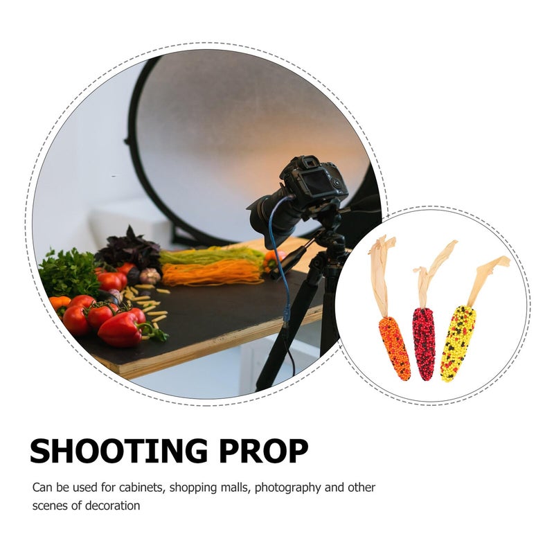 3Pcs Realistic Artificial Corn Models Foam Fall Harvest Decoration Kitchen Home Display Photography Props - Image 4