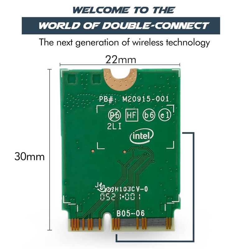 HighZer0 Electronics AX411 WiFi 6E Card | Tri-Band Wi-Fi | Up to 3.0 Gbps | CNVio2 M.2 WiFi Card for PC | Supports Bluetooth 5.3 | Requires Intel 12th+ Gen CPU Windows 10/11, Linux | AX411NGW - Image 2
