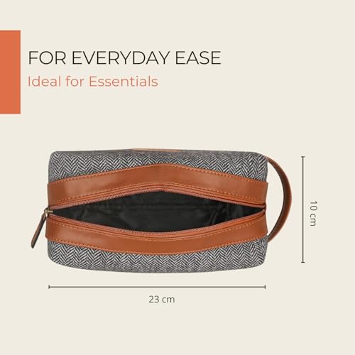 Hamelin Toiletry Bag Shaving Kit Organiser | Travel Friendly Shaving & Makeup Pouch | Toiletry Kit for Men and Women | Dopp Kit | All in One Stylish Organizer for Beauty Essentials | Toiletry Case - Image 5
