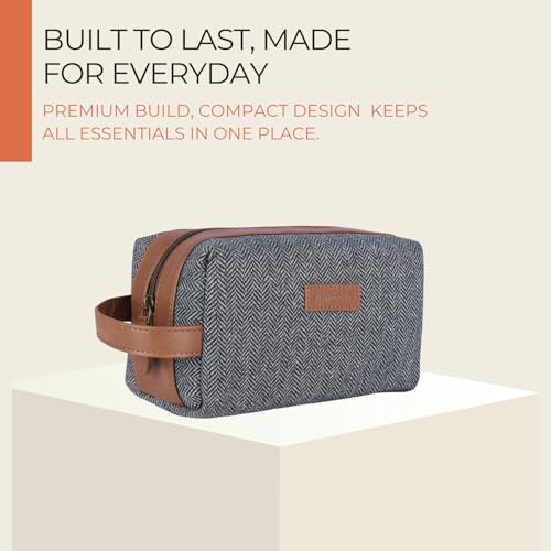 Hamelin Toiletry Bag Shaving Kit Organiser | Travel Friendly Shaving & Makeup Pouch | Toiletry Kit for Men and Women | Dopp Kit | All in One Stylish Organizer for Beauty Essentials | Toiletry Case - Image 4