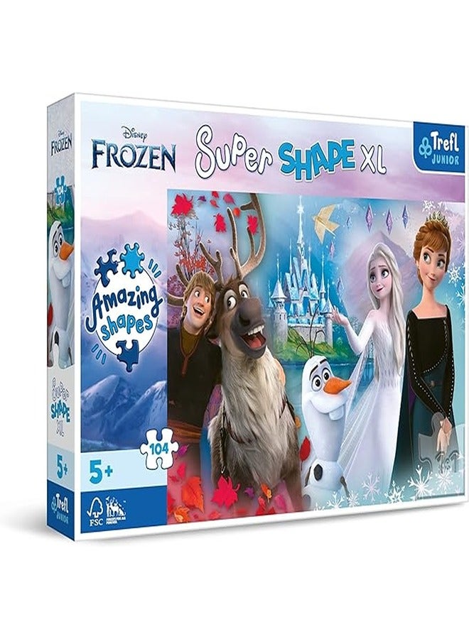 Trefl - Puzzle Anna and Elsa are cheerful in the world 104 Pieces - 50017 - Image 2