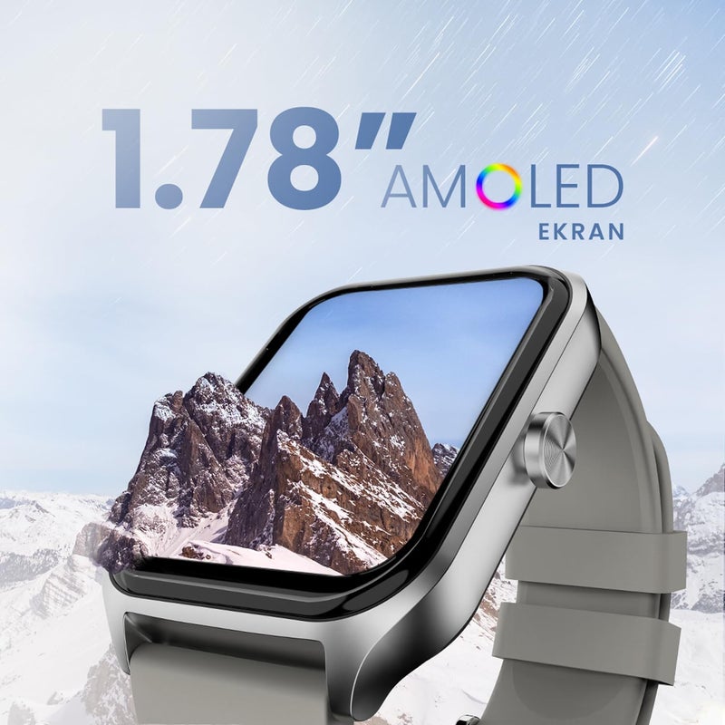 HiFuture Ultra2 Pro Smartwatch – Grey | 1.78" AMOLED Display, Bluetooth Calling, 7-Day Battery, IP68 Waterproof - Image 5