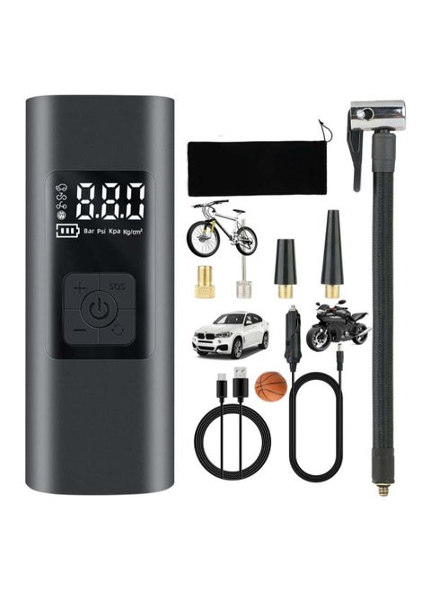 Tire Inflator Portable Air Compressor, Wireless with LED Light, Can Detection, 6000mAh Battery 150PSI Fast Inflation, Suitable for Balls, Motorcycles, Bicycles, Cars