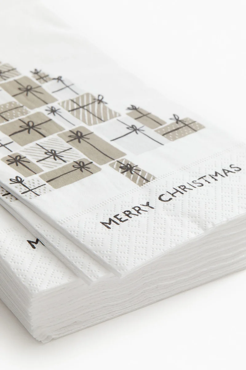 اتش اند ام Xmas rectangular napkins