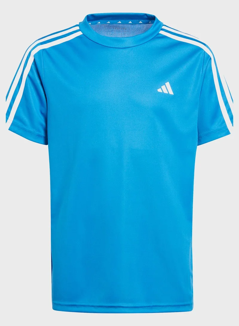 adidas طقم تدريب ايروريدي اساسي بقصة عادية و3 خطوط