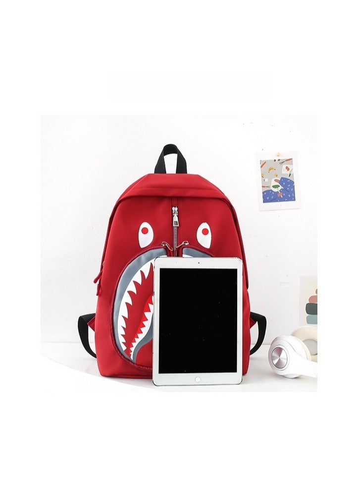 SKT Shiketro Shark Print Large Capacity Backpack Funny Fashion Casual Backpack High School Student College Student Backpack 31*41*14CM - Image 3