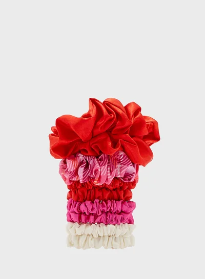 SLIP Scarlet Bon Bon -Mixed Silk Scrunchie Set - 5 Pack for  display picture 1