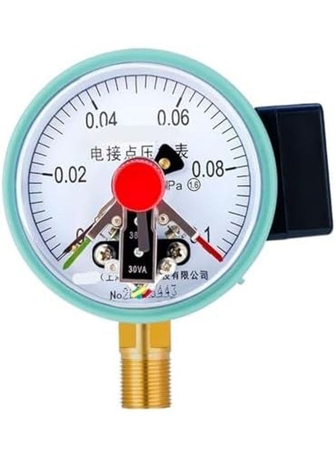 YXC 100 Magnetic Assist Electric Contact Pressure Gauge 0 0.1MPa 220V 380V 30VA - Image 2