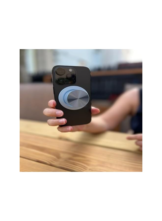 S-TOP Magnetic Phone Grip, Aluminum Alloy N52 Magnet Grip with Kickstand, Secure Magnetic Phone Holder for Hands-Free Viewing and Charging - Image 3