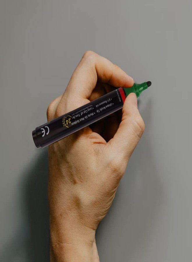 Luxor Refillable Permanent Marker in Rich Green, Pack of 10, Ideal for Eco-Friendly and Bold Markings - Image 4