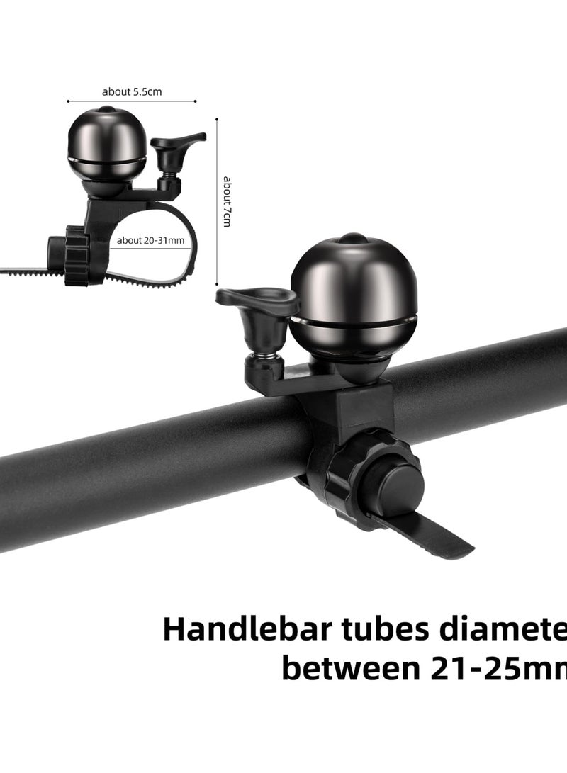Excefore Classic Bike Bell with Loud Sound, Mountain Bike MTB Bell for 0.82-0.86in/21-22mm Handlebars, Clear Ring Bell for Adults and Riders - Image 2