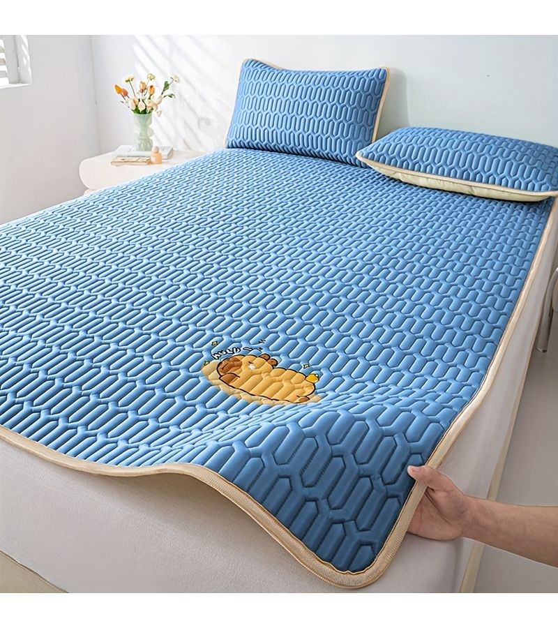 1pc Cartoon Cooling Mat Papa Kapi High Grade Gray 78 74 86 61inch Minimalist Style For Bedrooms Living Rooms Dormitories And Hotels - Image 2