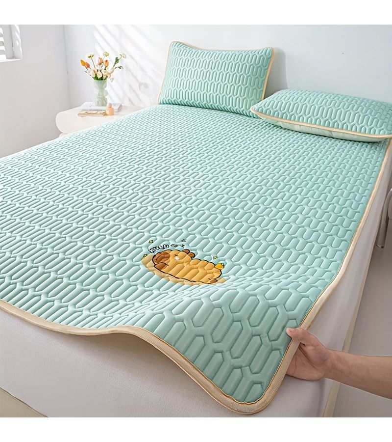 1pc Cartoon Cooling Mat Papa Kapi High Grade Gray 78 74 86 61inch Minimalist Style For Bedrooms Living Rooms Dormitories And Hotels - Image 3