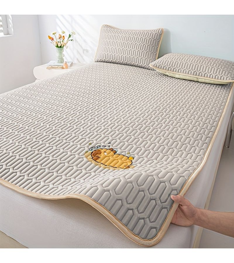 1pc Cartoon Cooling Mat Papa Kapi High Grade Gray 78 74 86 61inch Minimalist Style For Bedrooms Living Rooms Dormitories And Hotels - Image 4
