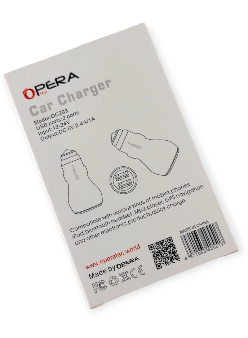 Opera Car Charger - 3.4A - Two USB Ports - Image 5