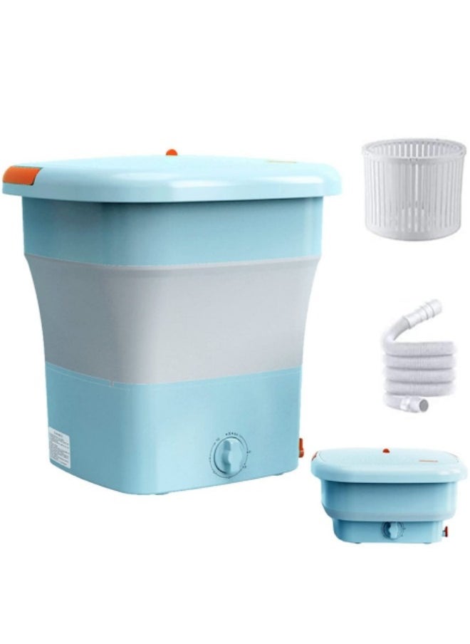 GGEROU Portable Washing Machine, Folding Clothes Washing Machine, Mini Portable Bucket Washer for Apartment, Laundry, Camping, RV, Travel, Underwear, Personal, Baby, with Drainer Basket and Hose  - Image 1