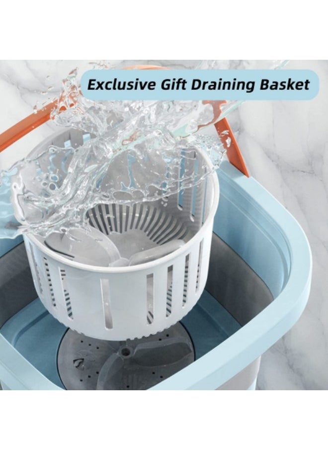 GGEROU Portable Washing Machine, Folding Clothes Washing Machine, Mini Portable Bucket Washer for Apartment, Laundry, Camping, RV, Travel, Underwear, Personal, Baby, with Drainer Basket and Hose  - Image 4