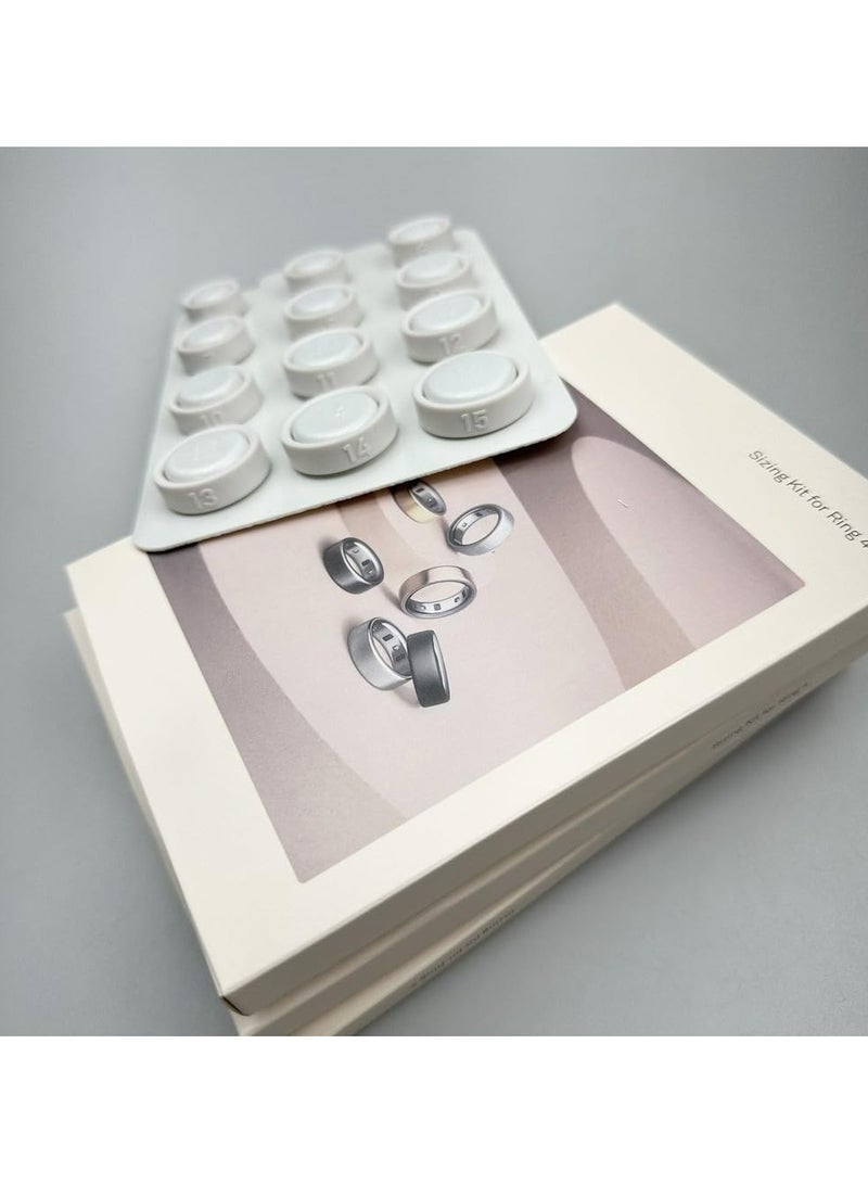 مجموعة قياس الخواتم الأربعة - اختر مقاس خاتمك المثالي | أداة قياس احترافية للإصبع | تحديد المقاسات بدقة | أداة قياس المجوهرات بدقة - Image 2