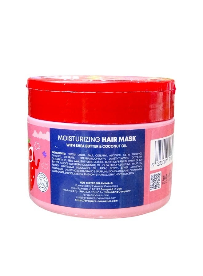 ever pure HAIR MASK MOISTURIZING WITH SHEA BUTTER & CCONUT OIL 340ML - Image 2