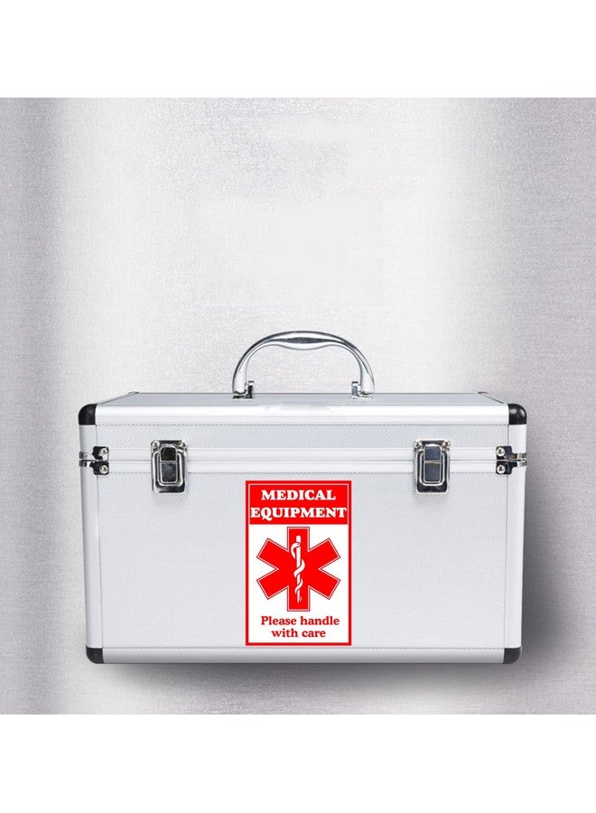 سمارستيكرس ملصقات علامات الأمتعة الطبية من Medical Alert مقاس 2 × 3 بوصات باللون الأحمر الفلوري للمعدات الطبية الهشة من الداخل ملصقات التعامل مع ملصقات العناية بالمستلزمات الطبية (عبوة من 8 قطع) - Image 3