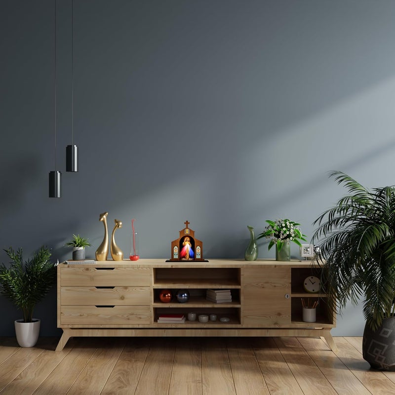 AUTOEASY تمثال يسوع المسيح AUTOEASY لزينة لوحة القيادة في السيارة أو المنزل أو الكنيسة أو مكتب الدراسة 1000 سم أكريليك متعدد الألوان - Image 5