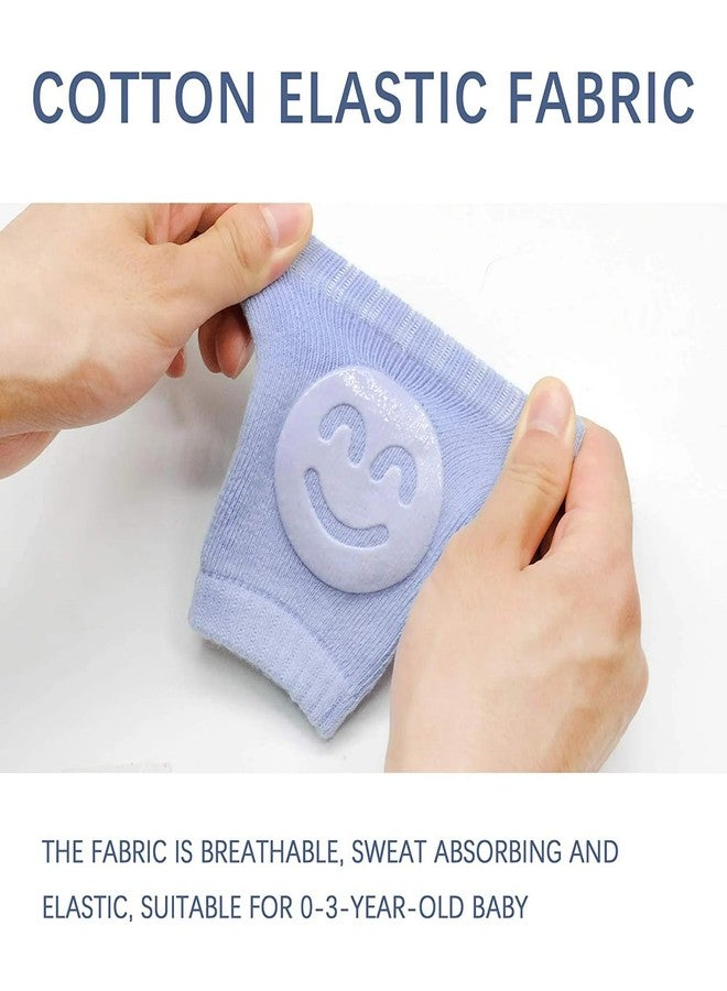 Felofix 1 Pairs Smiley Baby Knee Pads For Crawling Toddler Leg Warms Non-slip Anti-Friction Socks For Crawling 6-24 Months Babies - Image 3