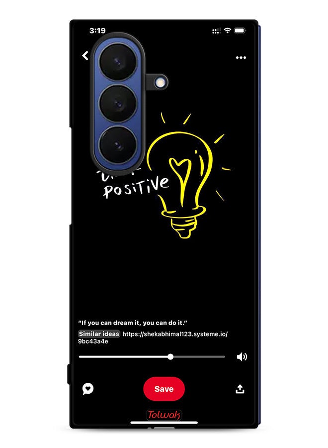 Tolwak Samsung Galaxy Z Fold7 Protective Case Cover Think Positive - Image 1