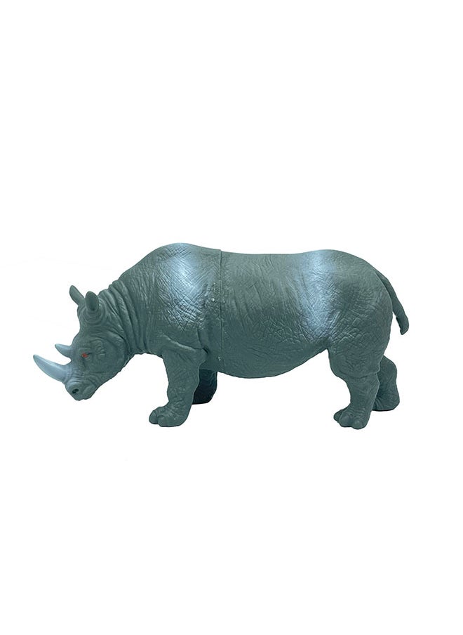 Galaxy Toys - Galaxy Wild Animals Toys - Realistic Safari Animals - rhino- Educational, Collectible, and Fun - Perfect for Kids and Collectors apx 25 cm - Image 1