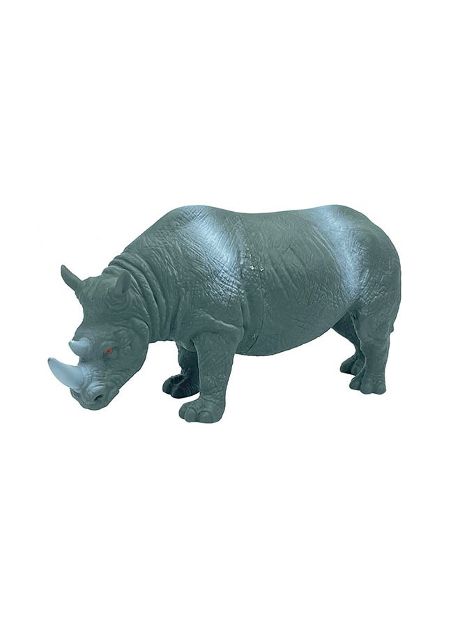Galaxy Toys - Galaxy Wild Animals Toys - Realistic Safari Animals - rhino- Educational, Collectible, and Fun - Perfect for Kids and Collectors apx 25 cm - Image 1