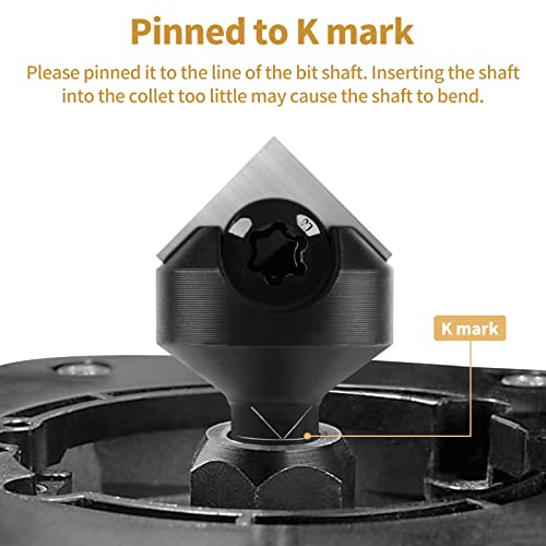 BINSTAK 90 Degree V Groove Router Bit 1/4 Inch Shank, Carbide Insert Wood CNC Router Bits for Woodworking Engraving Carving - Image 5